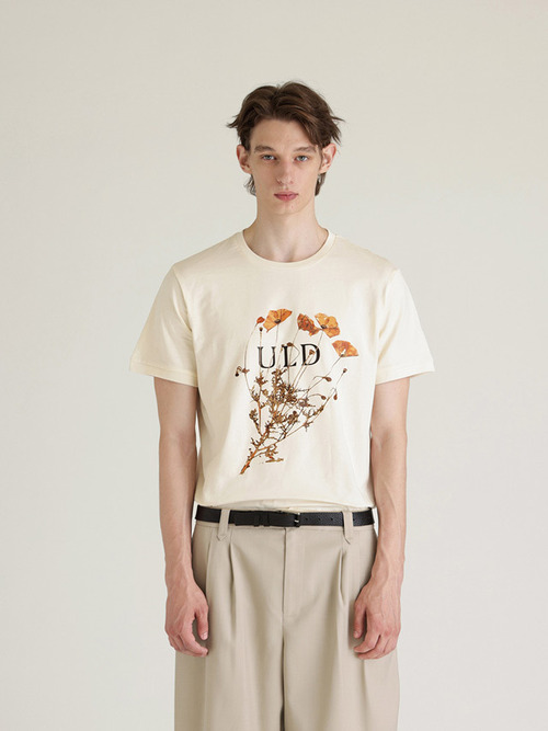 ULD 로고 그래픽 티셔츠 (라이트베이지)