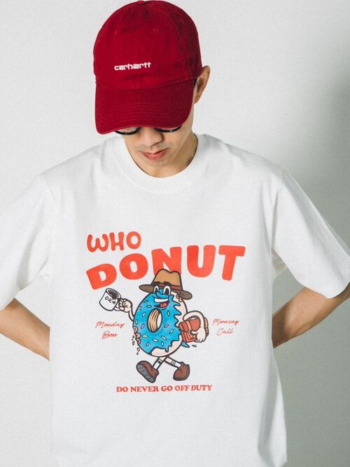 DAKYAM 카툰 도넛 그래픽 티셔츠 (2 컬러)