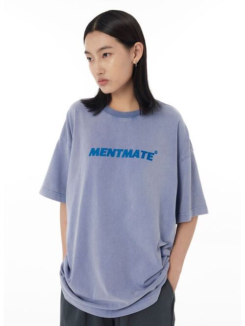 MENTMATE 워시드 로고 티셔츠 (5 컬러)