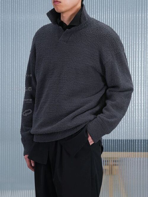 KUYIOU 울블랜드 니트 폴로 스웨터 (3 컬러)