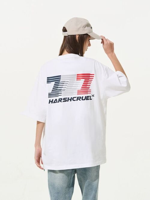 HARSHandCRUEL 루즈핏 로고 그래픽 티셔츠 (3 컬러)