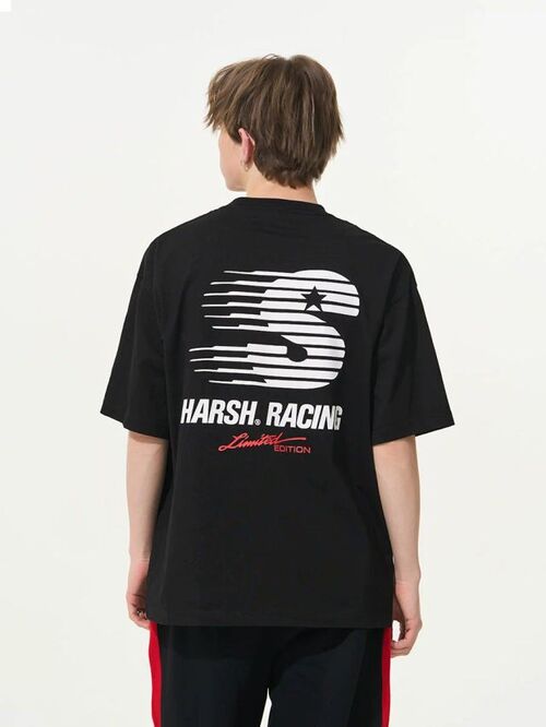 HARSH and CRUEL 로고 그래픽 티셔츠 (2 컬러)